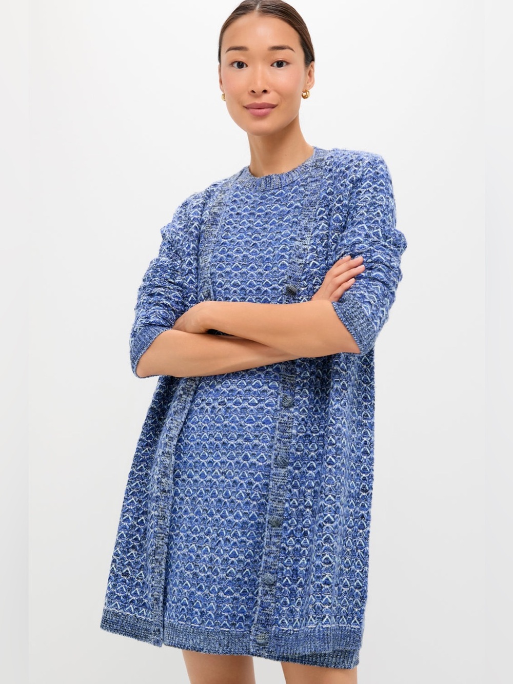 TUCKERNUCK Blue Knit Liv Cardigan, Size XXL